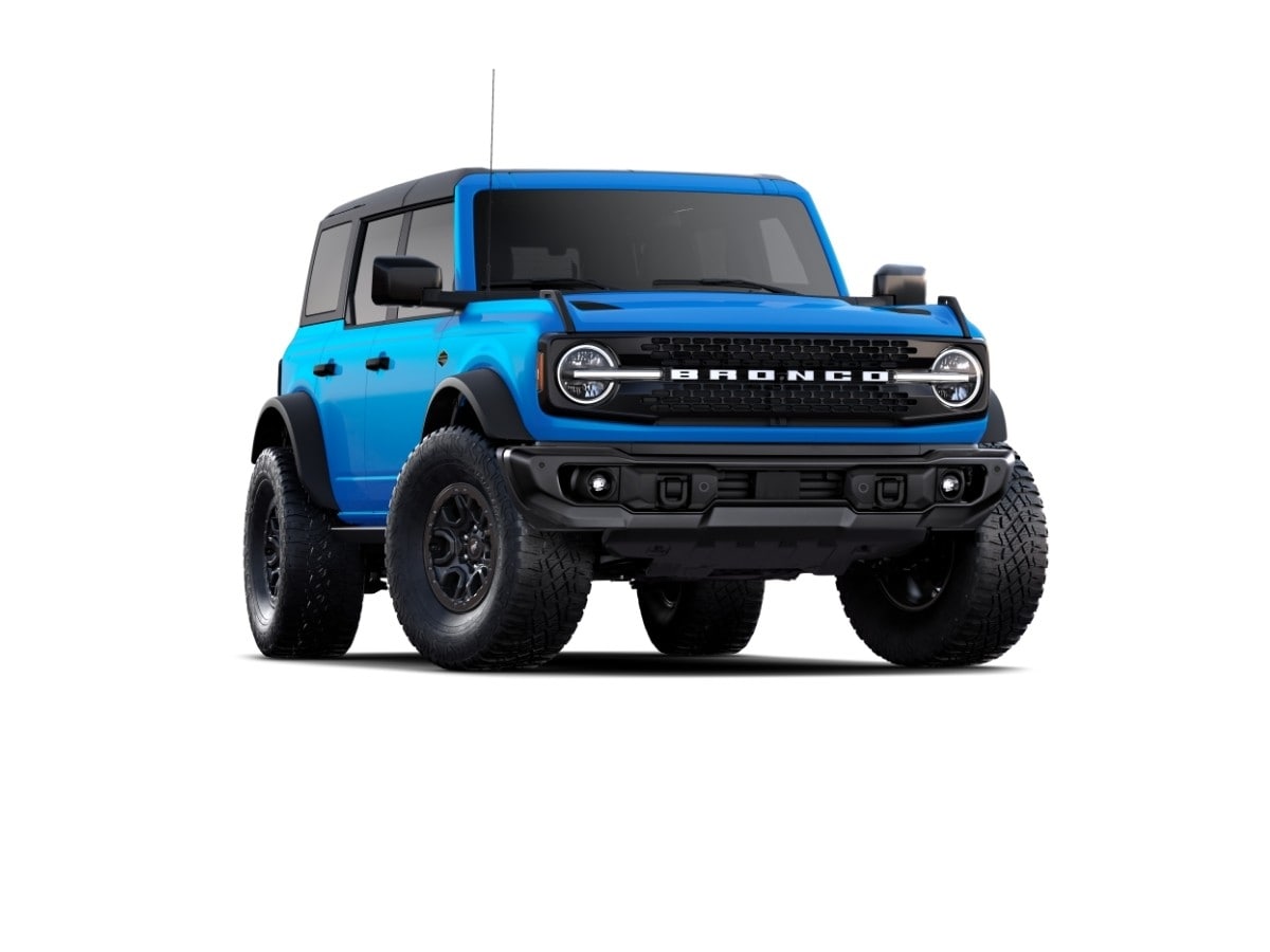 Nueva camioneta SUV Bronco Azul Velocidad