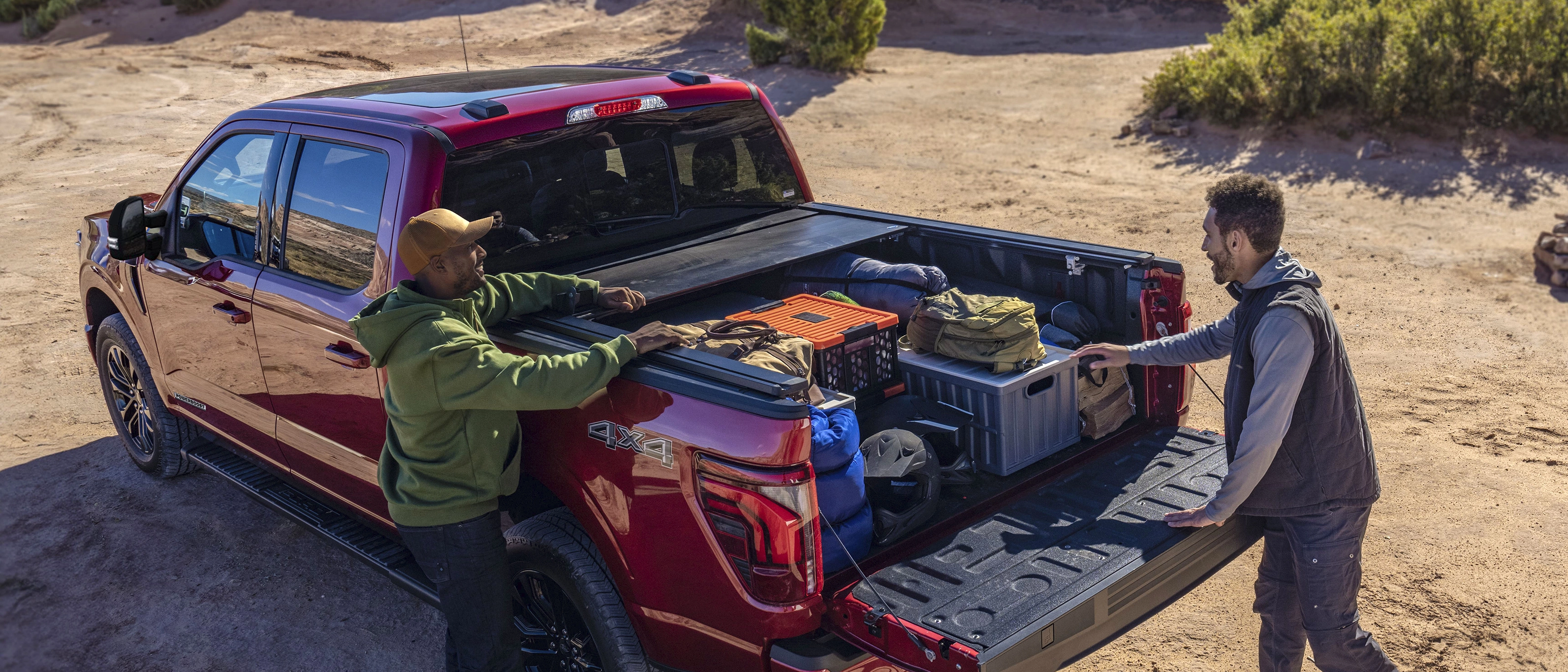 Capacidad de carga y organización en la caja de la Ford F-150