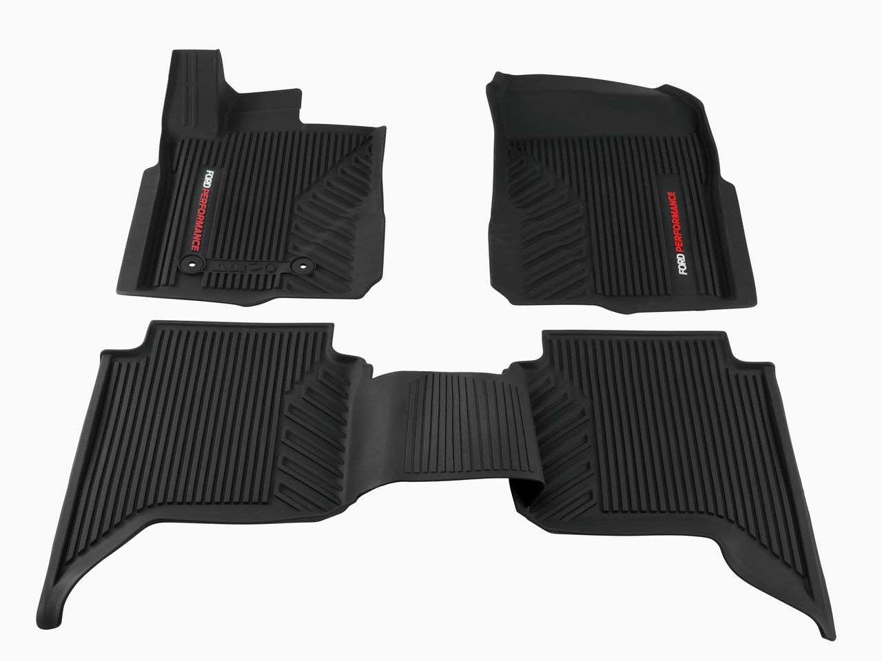 Tapetes negros de caucho con logo Ford Performance para el interior de Ranger