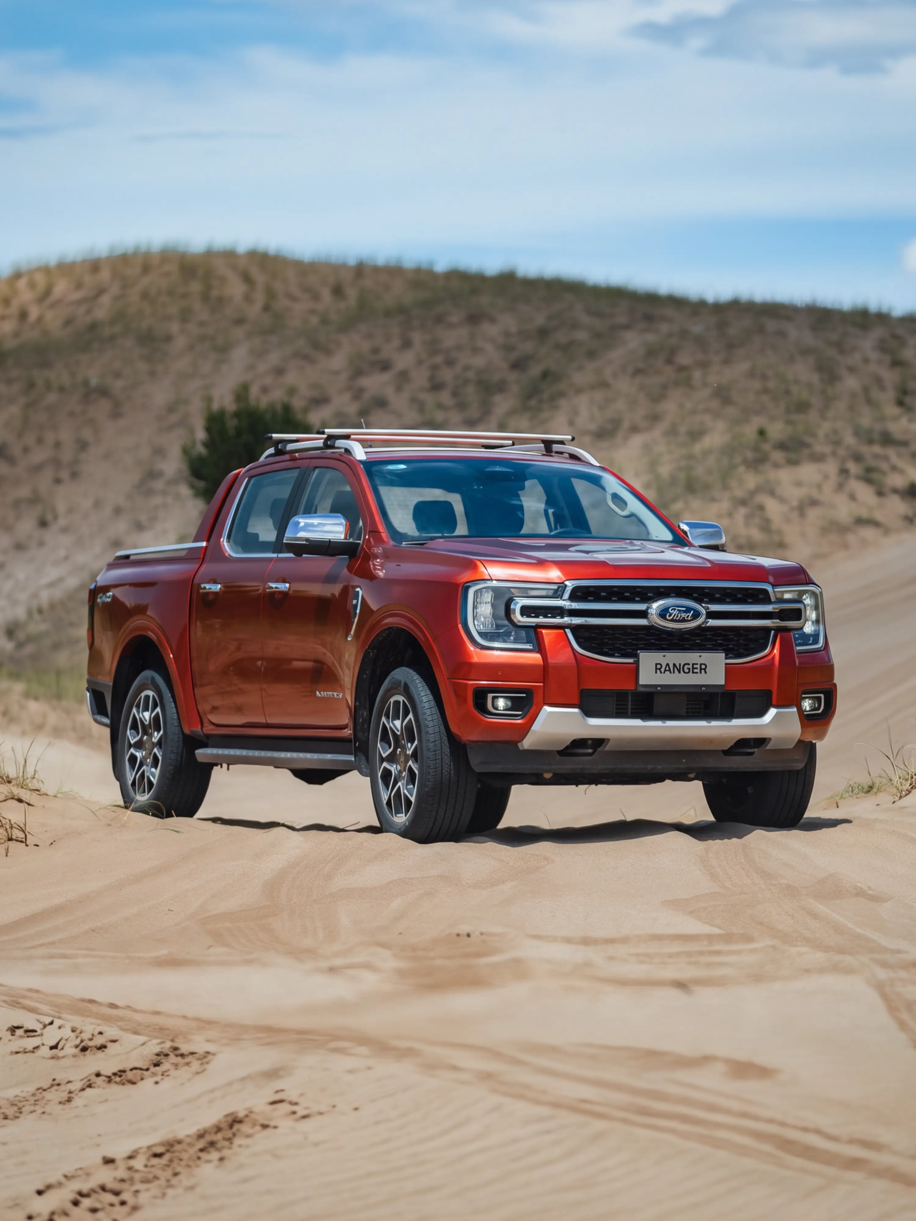 Ford Ranger sobre la arena