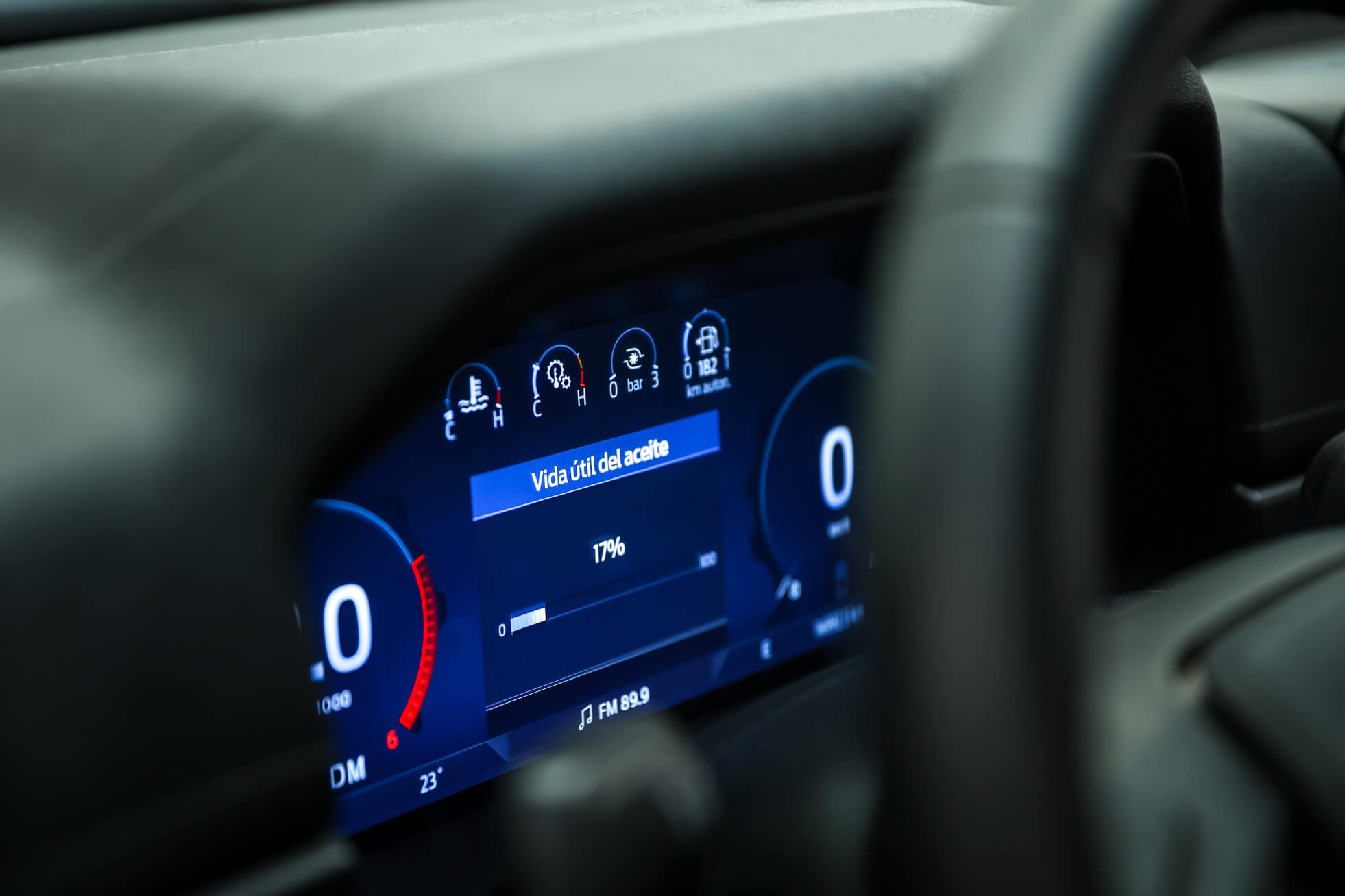 Monitor inteligente de vida del aceite en un vehículo Ford