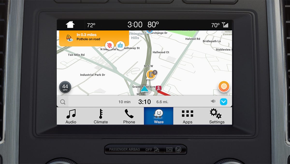 Proyecta Waze automáticamente en la pantalla de tu Ford
