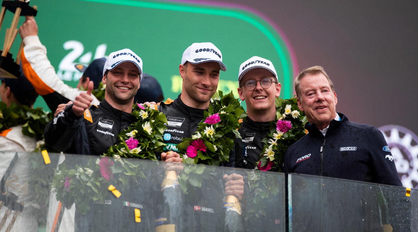 Ford Performance en el podio de Le Mans: exitoso debut para el Mustang GT3