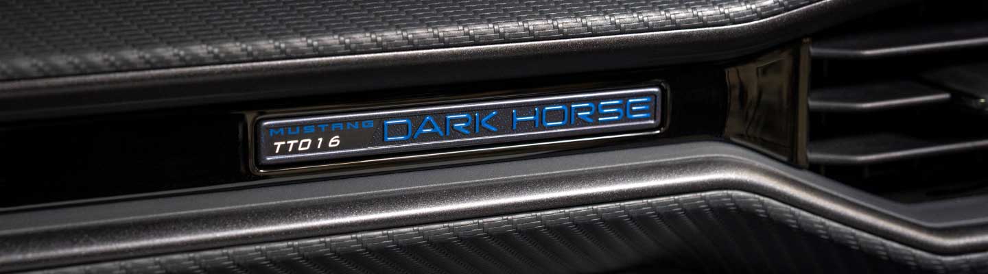Acabados y detalles para tu comodidad del Mustang Dark Horse